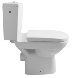 BEHRENS RIMLESS WC Miska Combi ze zbiornikiem, odpływ dolny/tylny, biała