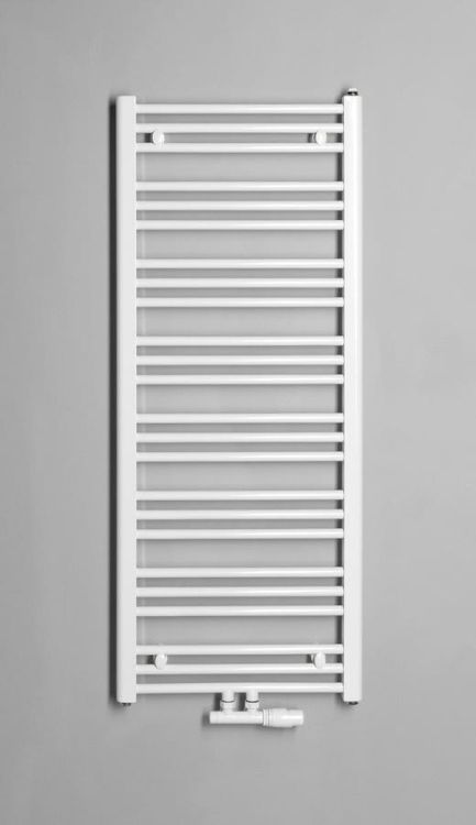 ALBRECHT grzejnik łazienkowy 500x1250 mm, podłączenie centralne, biały