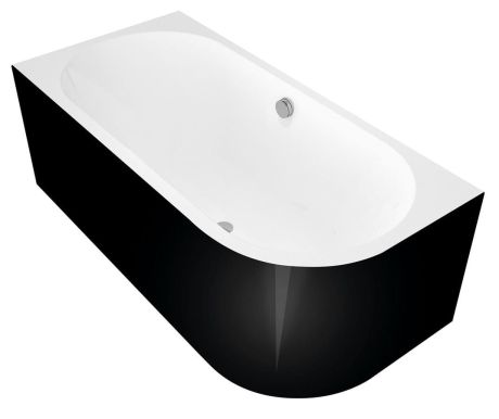 Przejdź do produktu ASTRA L MONOLITH wanna przyścienna 160x75x60cm, biała/czarna