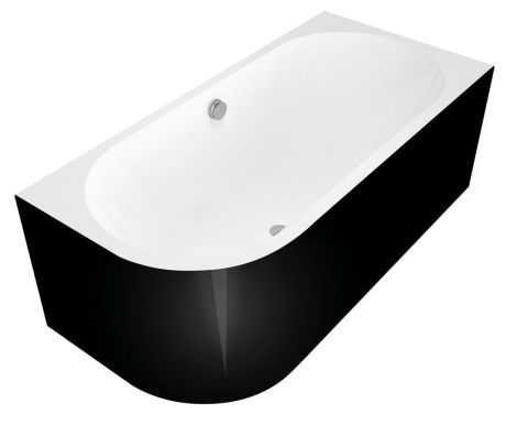 Przejdź do produktu ASTRA R MONOLITH wanna przyścienna 160x75x60cm, biały/czarny