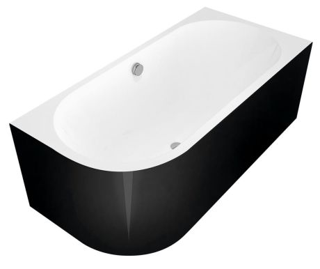 Przejdź do produktu VIVA R MONOLITH wanna przyścienna 180x75x60cm, biały/czarny