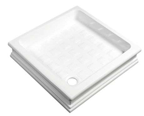 Przejdź do produktu RETRO brodzik prysznicowy ceramiczny, kwadrat 100x100x20cm, biały