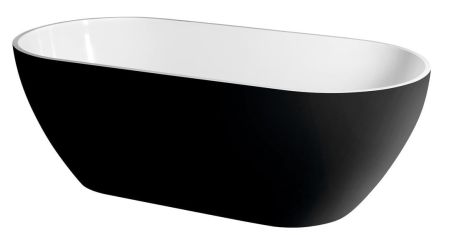 Przejdź do produktu REDUTA wanna wolnostojąca 171x81x58cm, kompozyt, czarny/biały