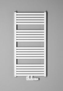 GRUNT grzejnik łazienkowy 500x1050 mm, podłaczenie środkowe, biały