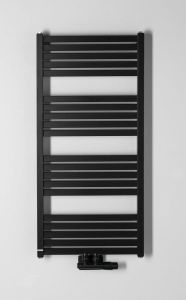 GRUNT grzejnik łazienkowy 500x1050 mm, podłączenie środkowe, czarny mat