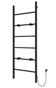 BARBO elektryczna suszarka na ręczniki, kwadratowa, 600x1600 mm, 160 W, czarny mat