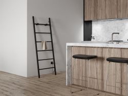 BARBO elektryczna suszarka na ręczniki, kwadratowa, 600x1600 mm, 160 W, czarny mat