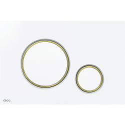 Przycisk sterujący do systemów podtynkowych, biały-połysk/złoty-połysk M775