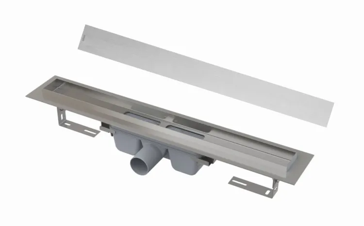 Odpływ liniowy 70 cm z dekoracyjny rusztem Alcadrain APZ6-650+POSH-650 stal nierdzewna mat