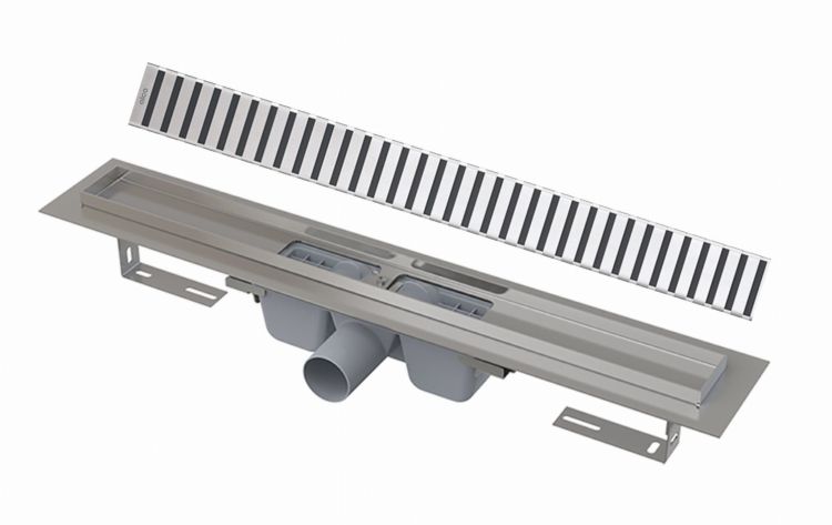 Odpływ liniowy 100 cm z rusztem Line APZ1-950+LINE-950 stal połysk