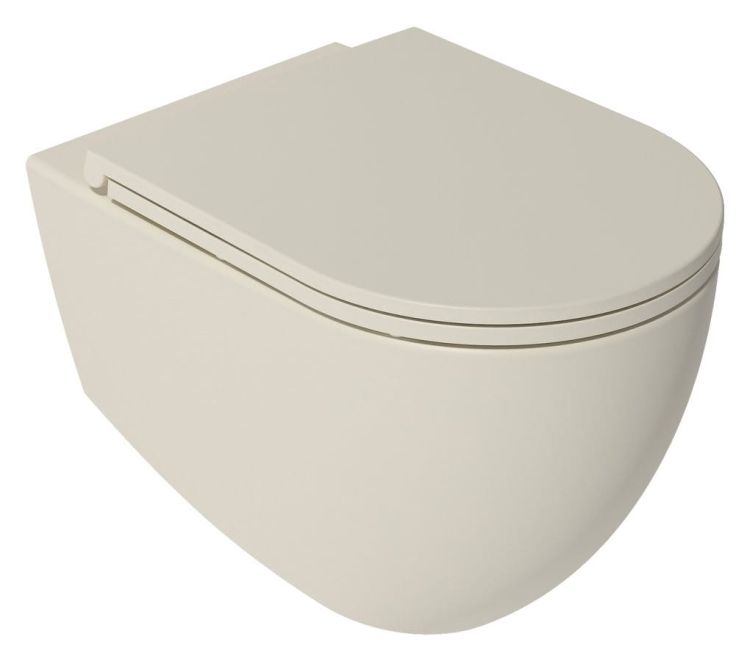 INFINITY miska WC wisząca, Rimless, 36,5x53cm, ivory
