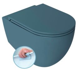 INFINITY miska WC wisząca, Rimless, 36,5x53cm, petrol mat