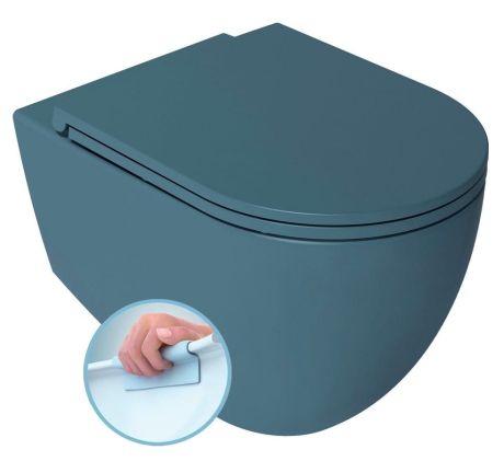 Przejdź do produktu INFINITY miska WC wisząca, Rimless, 36,5x53cm, petrol mat