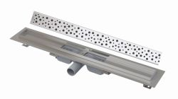 Odpływ liniowy niski 80 cm z rusztem Buble Alcaplast APZ101-750+BUBLE-750 stal połysk