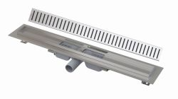 Odpływ liniowy niski 120 cm z rusztem Pure Alcaplast APZ101-1150+PURE-1150 stal połysk