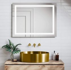 AURUM umywalka ze stali nierdzewnej, średnica 38 cm, z korkiem, złoty mat