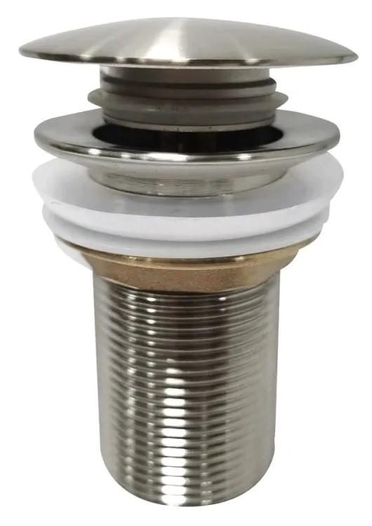 AURUM korek umywalkowy 5/4", klik- klak, stal nierdzewna szczotkowana