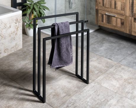 Przejdź do produktu SKA wieszak na ręczniki, 550x800x200mm, czarny mat