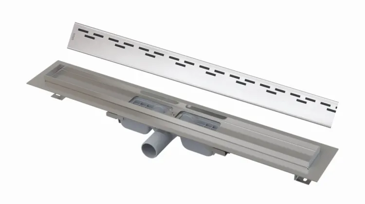 Odpływ liniowy niski 110 cmz rusztem Hope Alcaplast  APZ101-1050+HOPE-1050 stal połysk