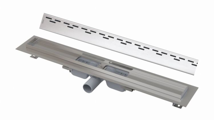 Odpływ liniowy niski 120 cm Alcaplast z rusztem Hope APZ101-1150+HOPE-1150 stal połysk