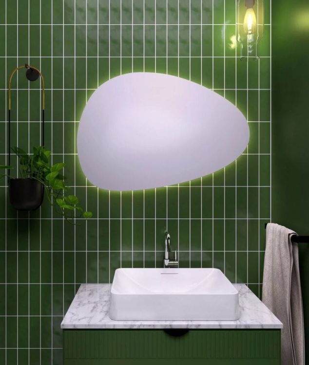 STEN lustro z oświetleniem LED 80x55cm