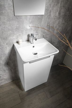 Przejdź do produktu NEON szafka z umywalką ceramiczną 50x41,5 cm, biała