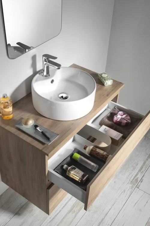 ALTAIR zestaw łazienkowy, szerokość 67,6 cm, dąb emporio