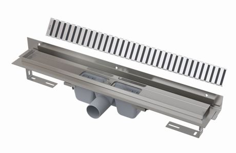 Przejdź do produktu Odpływ liniowy 100 cm z rusztem LINE Alcaplast APZ4-950+LINE-950 stal połysk