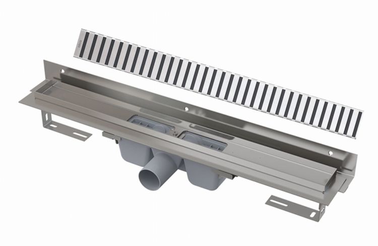 Odpływ liniowy 110 cm z rusztem LINE Alcaplast APZ4-1050+LINE-1050 stal połysk
