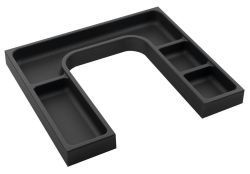 Organizer LINDO "U" 372x36x323 mm, plastik, antracyt