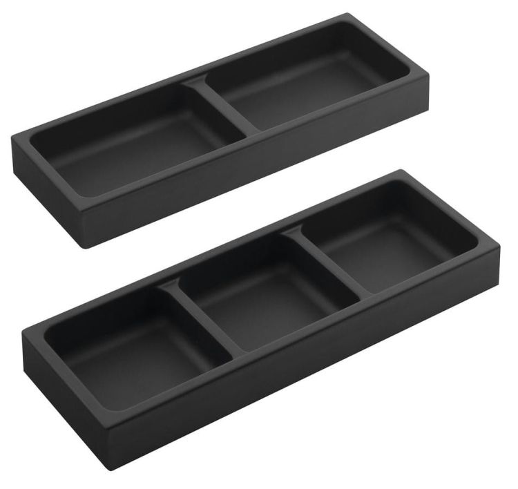 Organizer boczny LINDO, zestaw 2 szt., 114x36x323 mm, plastik, antracyt