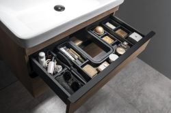 Organizer boczny LINDO, zestaw 2 szt., 114x36x323 mm, plastik, antracyt