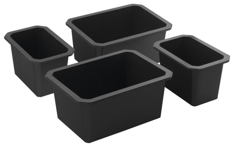 Miska LINDO wysoka, zestaw 4 szt. (2x 150x140x220 mm+2x 220x140x300 mm), plastik, antracyt