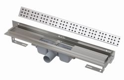 Odpływ liniowy 110 cm z rusztem CUBE Alcaplast APZ4-1050+CUBE-1050 stal połysk