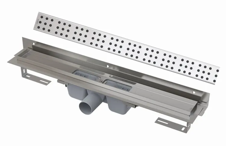 Odpływ liniowy 110 cm z rusztem CUBE Alcaplast APZ4-1050+CUBE-1050 stal połysk