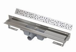 Odpływ liniowy 90 cm z rusztem BUBLE Alcaplast APZ4-850+BUBLE-850 stal połysk