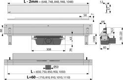 Odpływ liniowy 80 cm z rusztem EDEN Alcaplast APZ5-SPA-EDEN-750 stal połysk