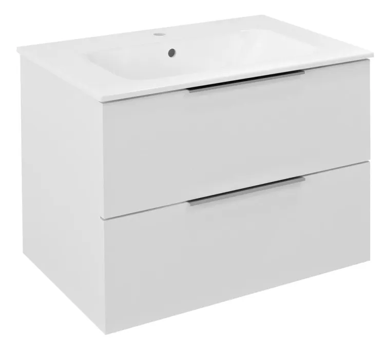 CIRASA szafka umywalkowa 69,8x52x46cm, biały połysk