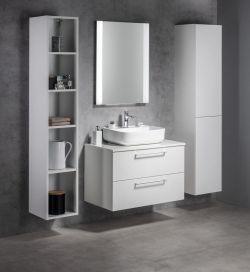CIRASA blat DTDL 81x1,8x46,5cm, biały połysk