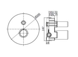 Bateria prysznicowa podtynkowa 2-drożna Paffoni JO-JOKER JO015CR chrom