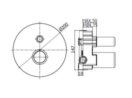 Przejdź do produktu Czarna bateria prysznicowa podtynkowa 2-drożna Paffoni Jo-Joker JO015NO