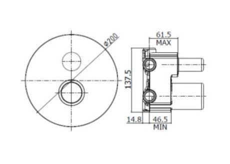 Przejdź do produktu Czarna bateria prysznicowa podtynkowa 2-drożna z mechanicznym przełącznikiem Paffoni Jo-Joker JO018NO