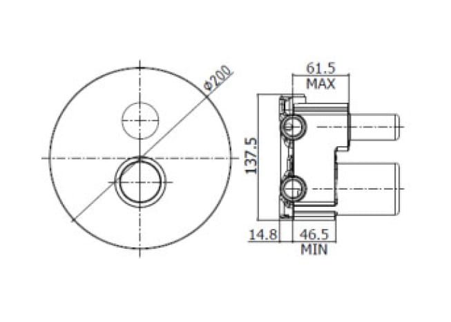 Bateria prysznicowa podtynkowa 2-drożna z mechanicznym przełącznikiem Paffoni JO-JOKER JO018CR chrom