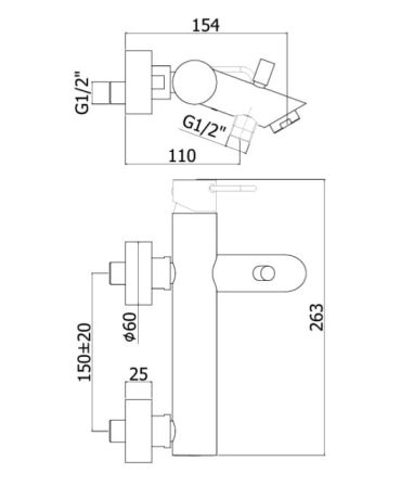 Przejdź do produktu Czarna bateria wannowa ścienna ze słuchawką prysznicową i wężem Paffoni Jo-Joker JO023NO
