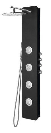 Przejdź do produktu SPIRIT ROUND panel prysznicowy z baterią termostatyczną 250x1550mm, czarny