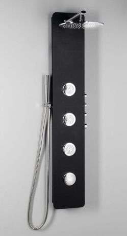 Przejdź do produktu SPIRIT ROUND panel prysznicowy z baterią termostatyczną 250x1550mm, czarny