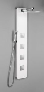 SPIRIT SQUARE panel prysznicowy 250x1550mm z baterią termostatyczną, ścienny, biały