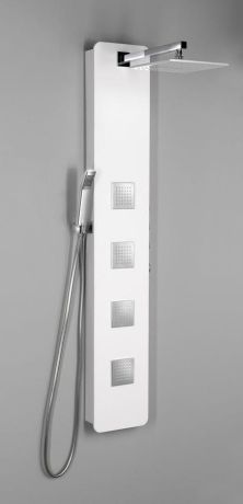 Przejdź do produktu SPIRIT SQUARE panel prysznicowy z baterią termostatyczną 250x1550mm, biały