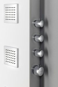 SPIRIT SQUARE panel prysznicowy 250x1550mm z baterią termostatyczną, ścienny, biały