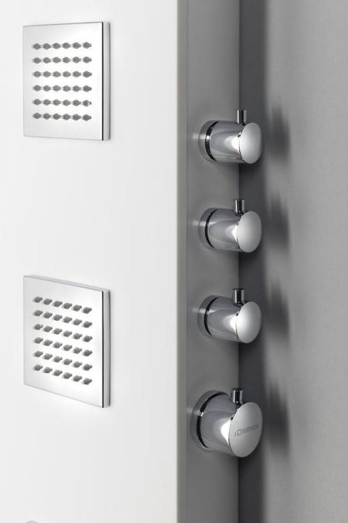 SPIRIT SQUARE panel prysznicowy 250x1550mm z baterią termostatyczną, ścienny, biały